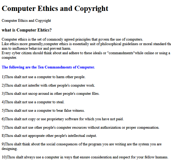 Computer Ethics